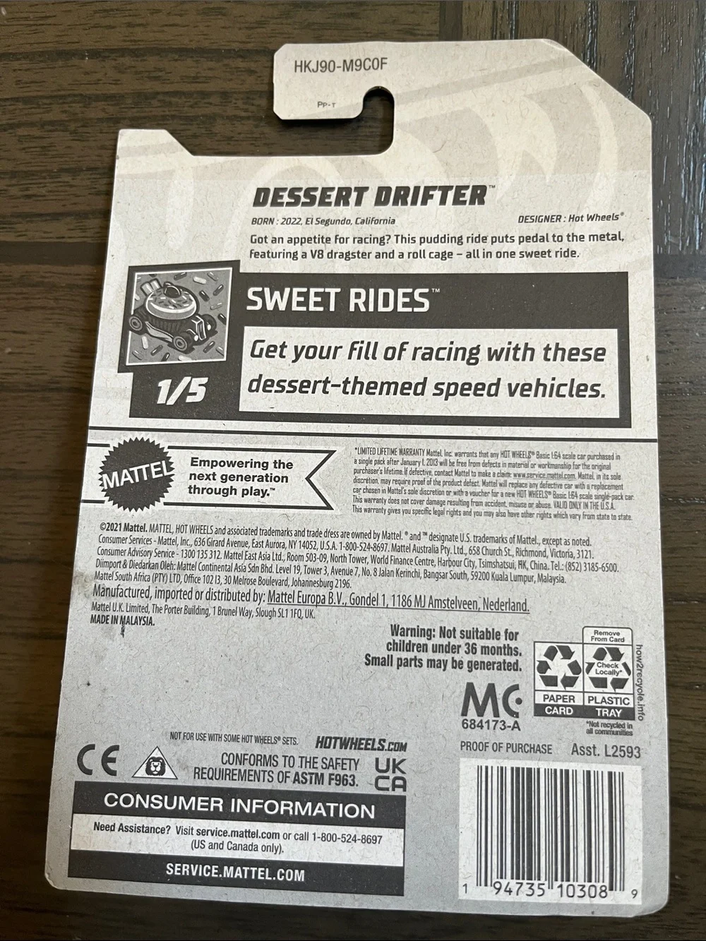 2023 Mattel Hot Wheels Dessert Drifter #8/250 Sweet Rides 1/5 New in Package